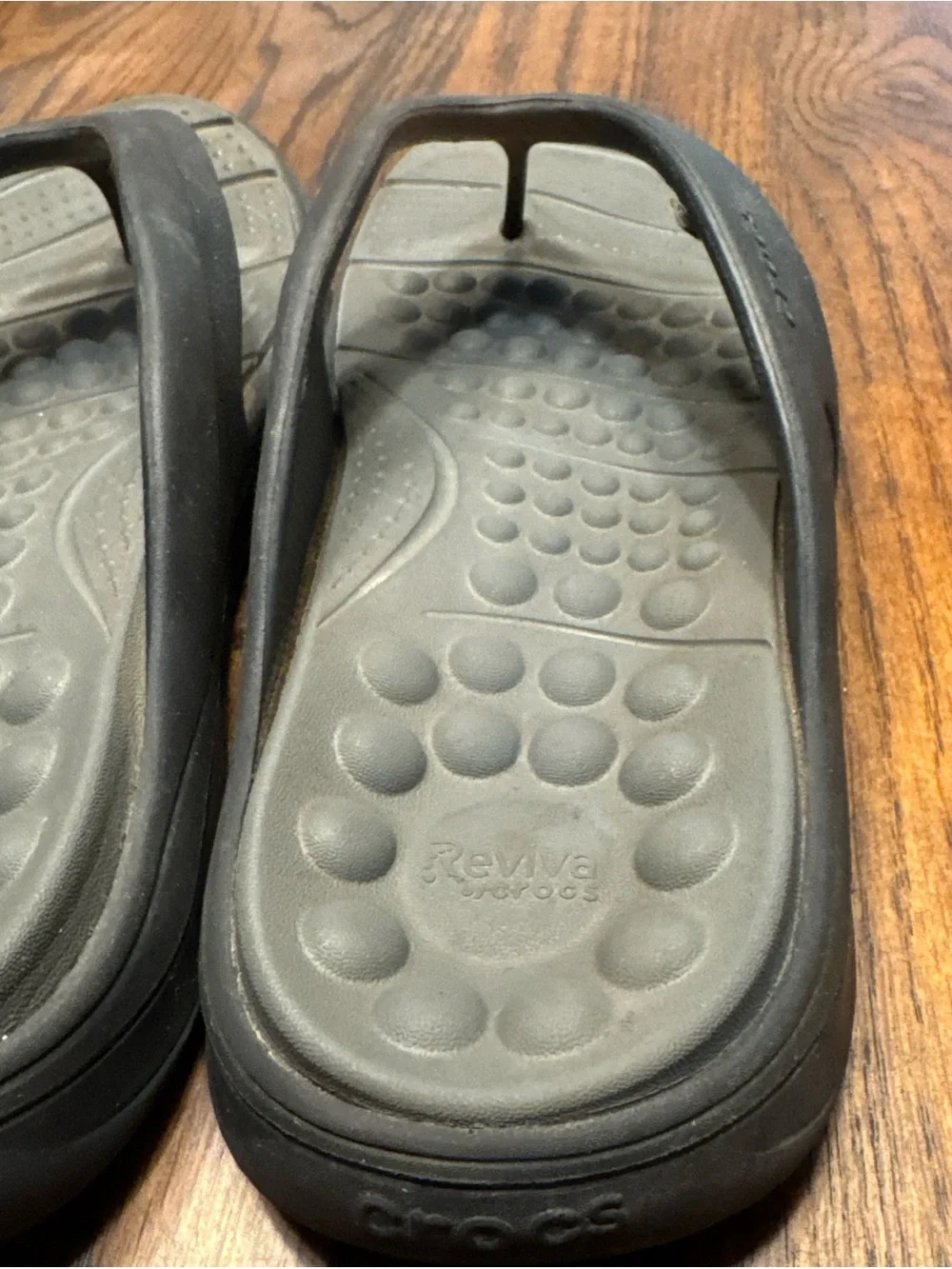 Croc Flip Flop Sandals Black/Gray size 11 M